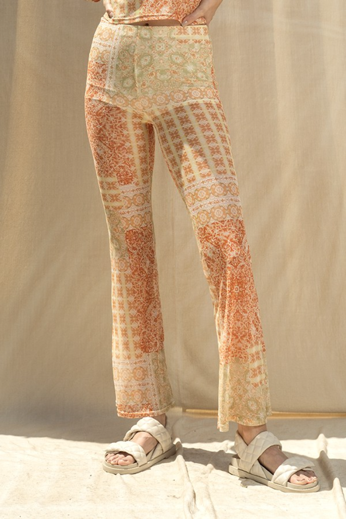 Coco Mesh Flare Pant GFL BOUTIQUE